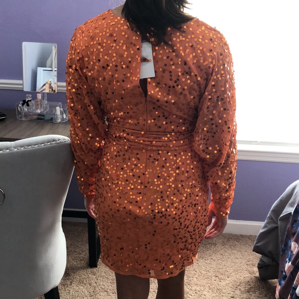 ASOS Orange Sequin Dress - Picture 7 of 7